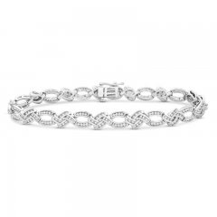 Diamond Bracelet 1 ct tw Sterling Silver