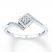 Diamond Promise Ring 1/8 ct tw Round-cut Sterling Silver