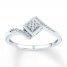 Diamond Promise Ring 1/8 ct tw Round-cut Sterling Silver