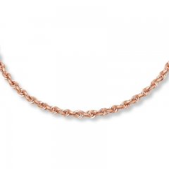 Rope Necklace 14K Rose Gold 20" Length