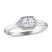 Diamond Engagement Ring 1/2 ct tw Princess/Round 14K White Gold