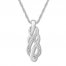 Diamond Necklace Sterling Silver