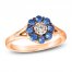 Le Vian Diamond & Sapphire Ring 1/20 ct tw Diamonds 14K Strawberry Gold