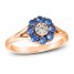 Le Vian Diamond & Sapphire Ring 1/20 ct tw Diamonds 14K Strawberry Gold