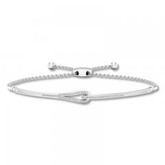 Love + Be Loved Diamond Bolo Bracelet 1/5 ct tw Sterling Silver