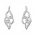 Diamond Swirl Earrings 1/8 ct tw Round-cut Sterling Silver