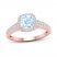 Aquamarine & Diamond Engagement Ring 1/3 ct tw 10K Rose Gold