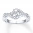 Diamond Promise Ring 1/10 ct tw Round-cut 10K White Gold