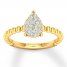 Diamond Engagement Ring 1/5 ct tw Round-cut 10K Yellow Gold