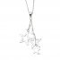 Star Dangle Necklace Sterling Silver 18" Length