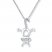 Diamond Monkey Necklace Sterling Silver