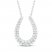 Diamond Horseshoe Necklace 1/5 ct tw Round-cut Sterling Silver 18"