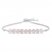 Diamond Heart Bolo Bracelet 1/20 ct tw 10K Rose Gold/Sterling Silver