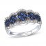 Le Vian Blue Sapphire & Diamond Ring 1/4 ct tw 14K Vanilla Gold