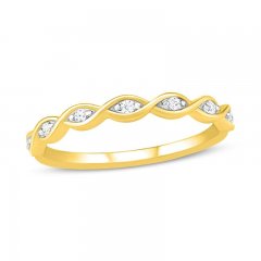 Diamond Anniversary Ring 1/15 ct tw Round-cut 10K Yellow Gold