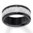 9mm Wedding Band Black/Gray Tungsten Carbide