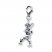 Baseball Player Charm Sterling Silver