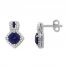 Lab-Created Sapphire Earrings Sterling Silver