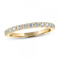 Leo Diamond Anniversary Ring 3/8 ct tw Round-cut 14K Yellow Gold