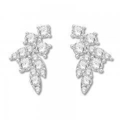 Diamond Earrings 1 ct tw Round-cut 10K White Gold