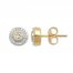 Diamond Halo Earrings 1/5 Carat tw 10K Yellow Gold