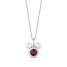 Disney Treasures Mickey Mouse Garnet & Diamond Necklace Sterling Silver 17"