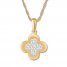 Diamond Necklace 1/8 ct tw Round-cut 10K Yellow Gold