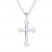 Men's Cross Necklace Stainless Steel 22" Length