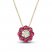 Le Vian Diamond & Ruby Necklace 1/15 ct tw Diamonds 14K Honey Gold