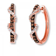 Le Vian Chocolate Diamonds 1/2 cttw Earrings 14K Strawberry Gold