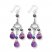 Chandelier Earrings Amethyst/Cultured Pearls Sterling Silver