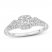 Diamond Engagement Ring 3/8 ct tw Princess/Round 10K White Gold