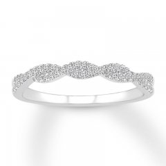 Diamond Anniversary Band 1/6 ct tw Round-cut 10K White Gold