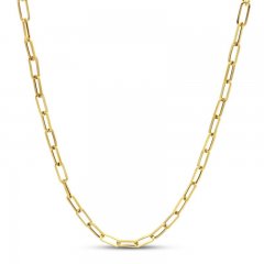 Paperclip Necklace 10K Yellow Gold 18"