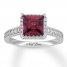 Neil Lane Garnet Engagement Ring 5/8 ct tw Diamonds 14K Gold