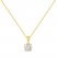 Solitaire Diamond Necklace 1 ct tw Round-cut 14K Yellow Gold 18"