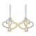 Joining Hearts Diamond Earrings 1/8 ct tw 10K Yellow Gold Sterling Silver