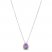 Le Vian Amethyst & Diamond Necklace 1/8 ct tw 14K Vanilla Gold 18"