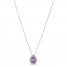 Le Vian Amethyst & Diamond Necklace 1/8 ct tw 14K Vanilla Gold 18"