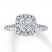 Diamond Engagement Ring 1 ct tw Princess/Round 14K White Gold