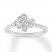 Diamond Floral Ring 1/4 ct tw Round-cut Sterling Silver