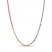 Hollow Rope Chain Necklace 14K Tri-Tone Gold 18"