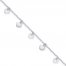 Heart Anklet Sterling Silver 10" Length