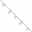 Heart Anklet Sterling Silver 10" Length