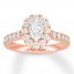 Neil Lane Diamond Engagement Ring 1-1/2 ct tw 14K Rose Gold