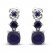 Center of Me Sapphire Dangle Earrings 10K White Gold