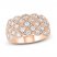 Diamond Checker Ring 1 ct tw Round-cut 10K Rose Gold