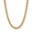 Men's Twisted Link Chain Necklace 10K Yellow Gold 20" Length