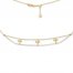 Cross Choker Necklace 14K Yellow Gold 16" Adjustable