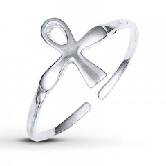 Ankh Toe Ring Sterling Silver